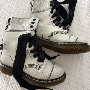 Dr. Martens Black and White Combat Boots